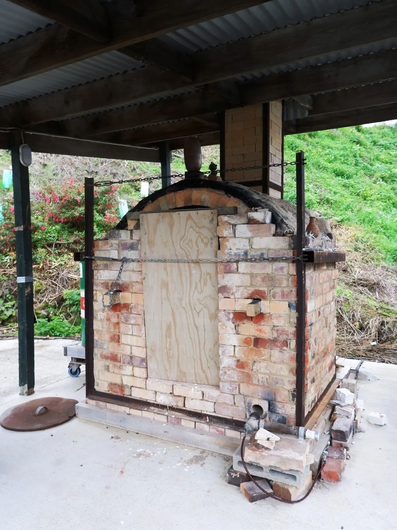 Market day pottery display